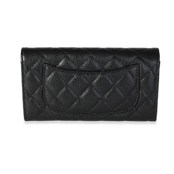 Chanel Black Quilted Caviar Classic Wallet - Picture 3 of 7